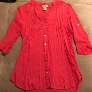 Womens 3/4 length dress shirt